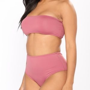 Fashion Nova Strapless High Waisted Bikini